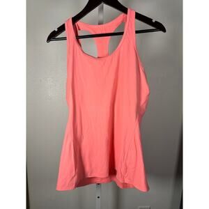 Athleta Racerback Athletic Tank Large Coral Workout Top